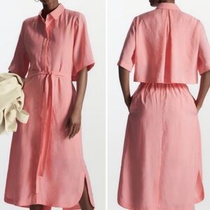COS Button Up Belted Shirt Dress